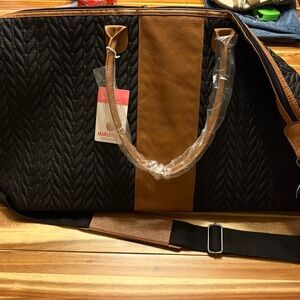 MarleyLilly Quilted Travel Bag Weekender Carry On Tote